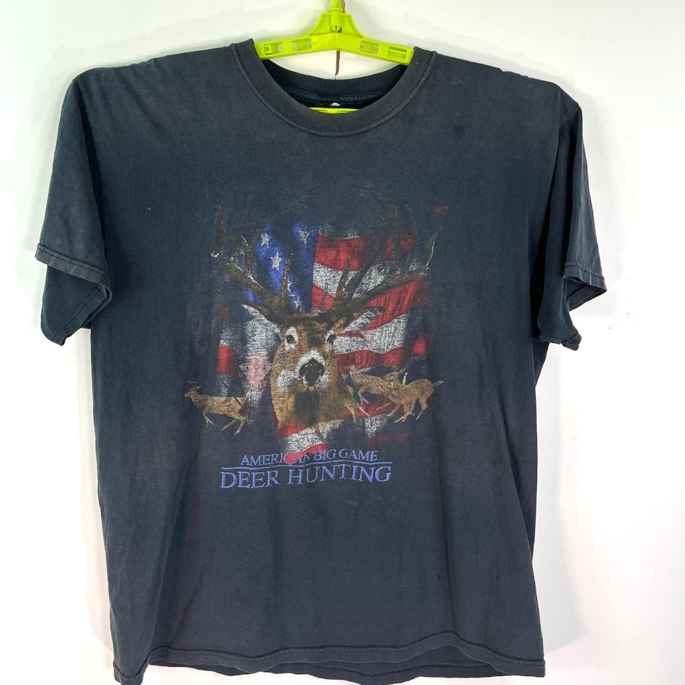 American Big Game Deer Hunting Shirt Mens Size XL Black